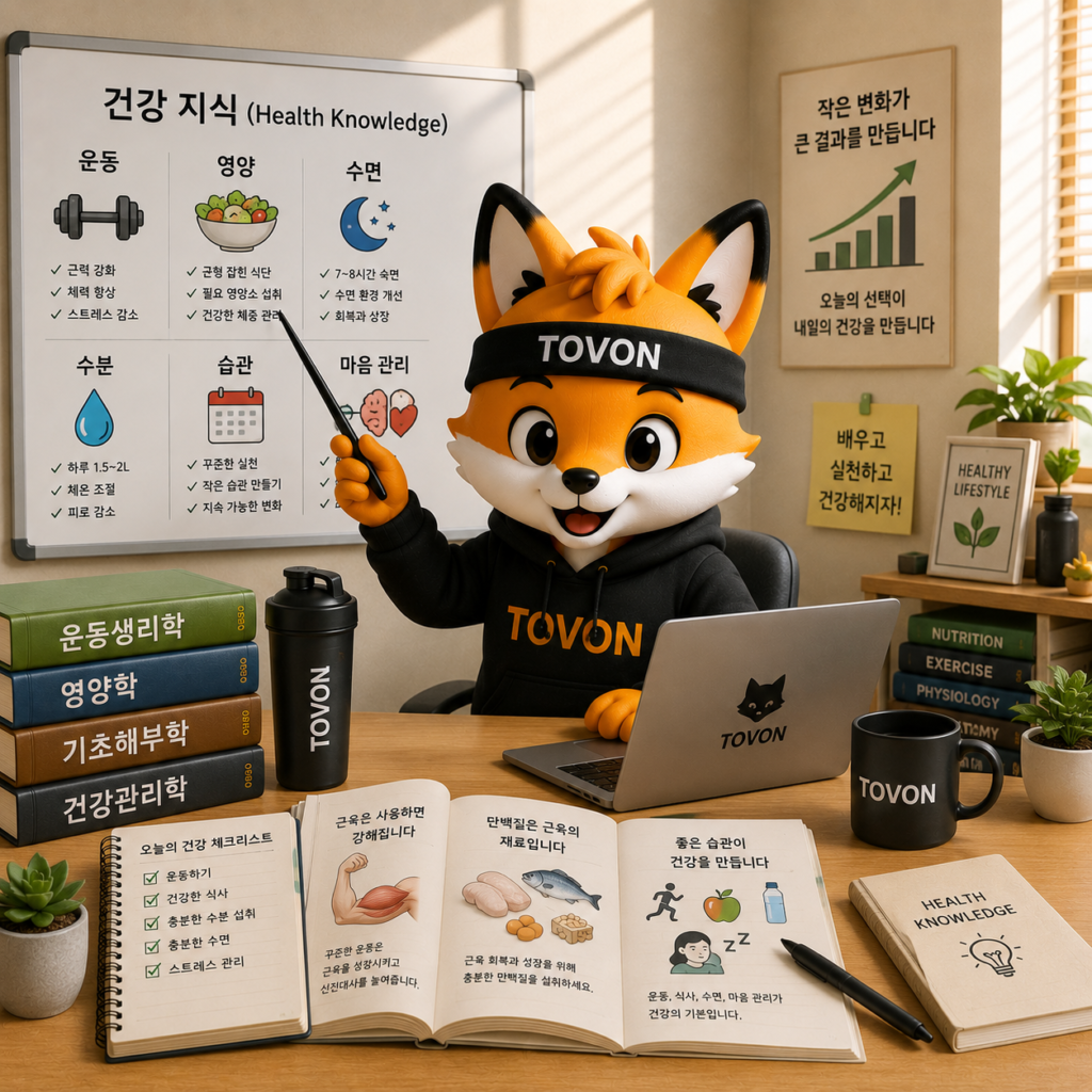건강지식을 설명하는 토번이
