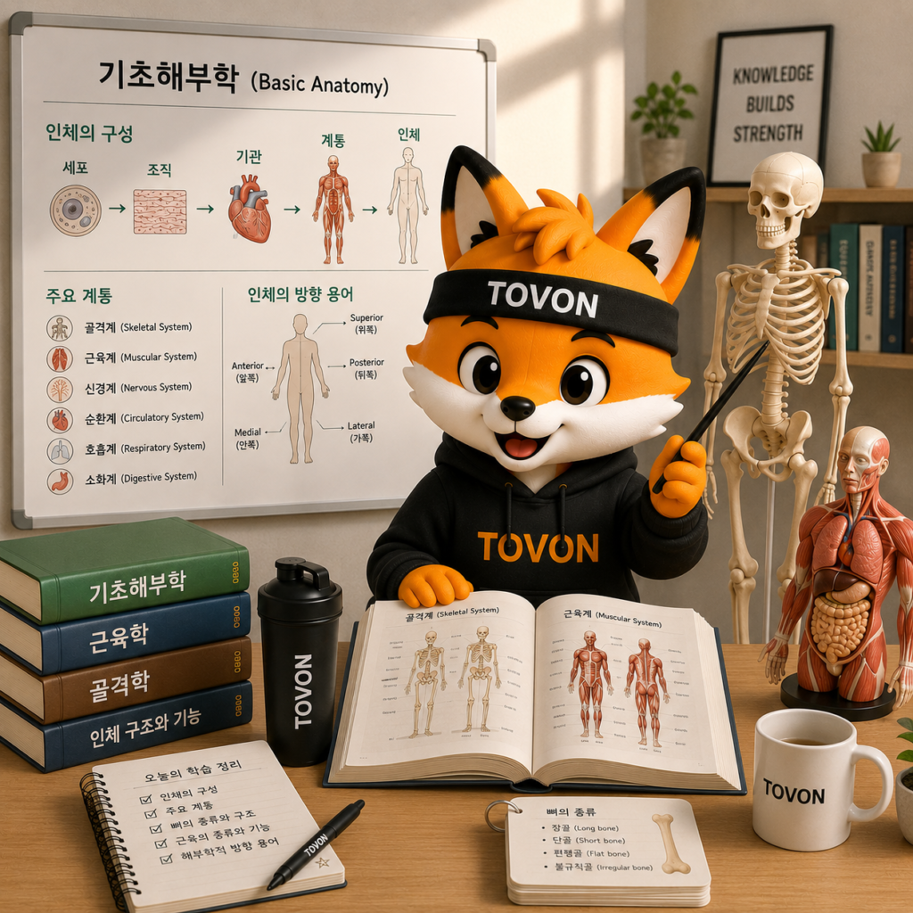 기초해부학을 설명하는 토번이