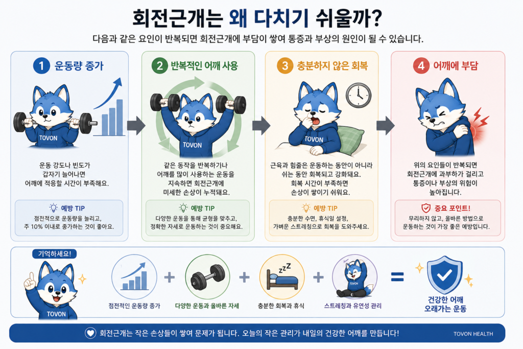 회전근개와 어깨 운동 시 움직임과 안정성