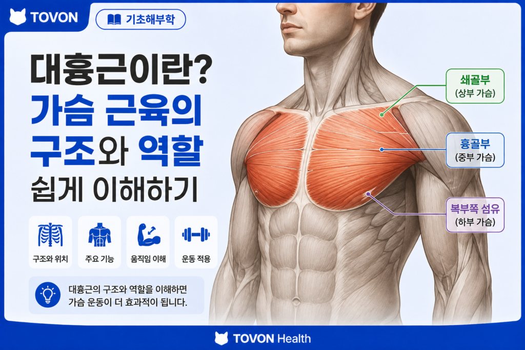 대흉근의 구조와 가슴 근육의 위치