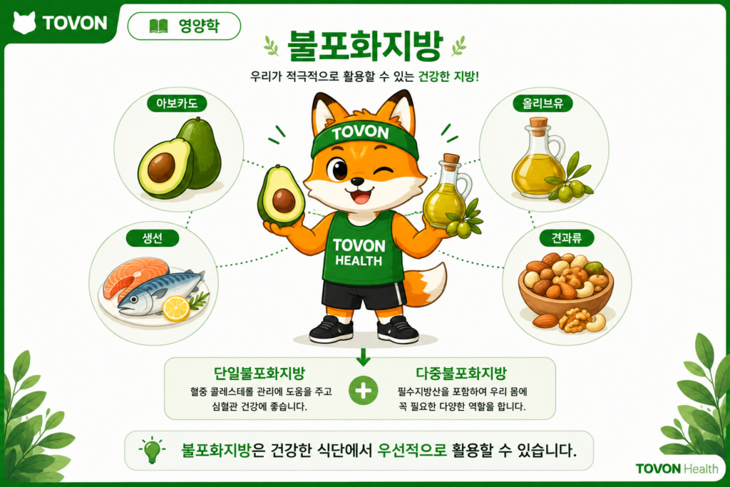지방은 무조건 나쁠까? 좋은 지방과 나쁜 지방 이해하기 올리브유와 아보카도 및 견과류에 포함된 불포화지방